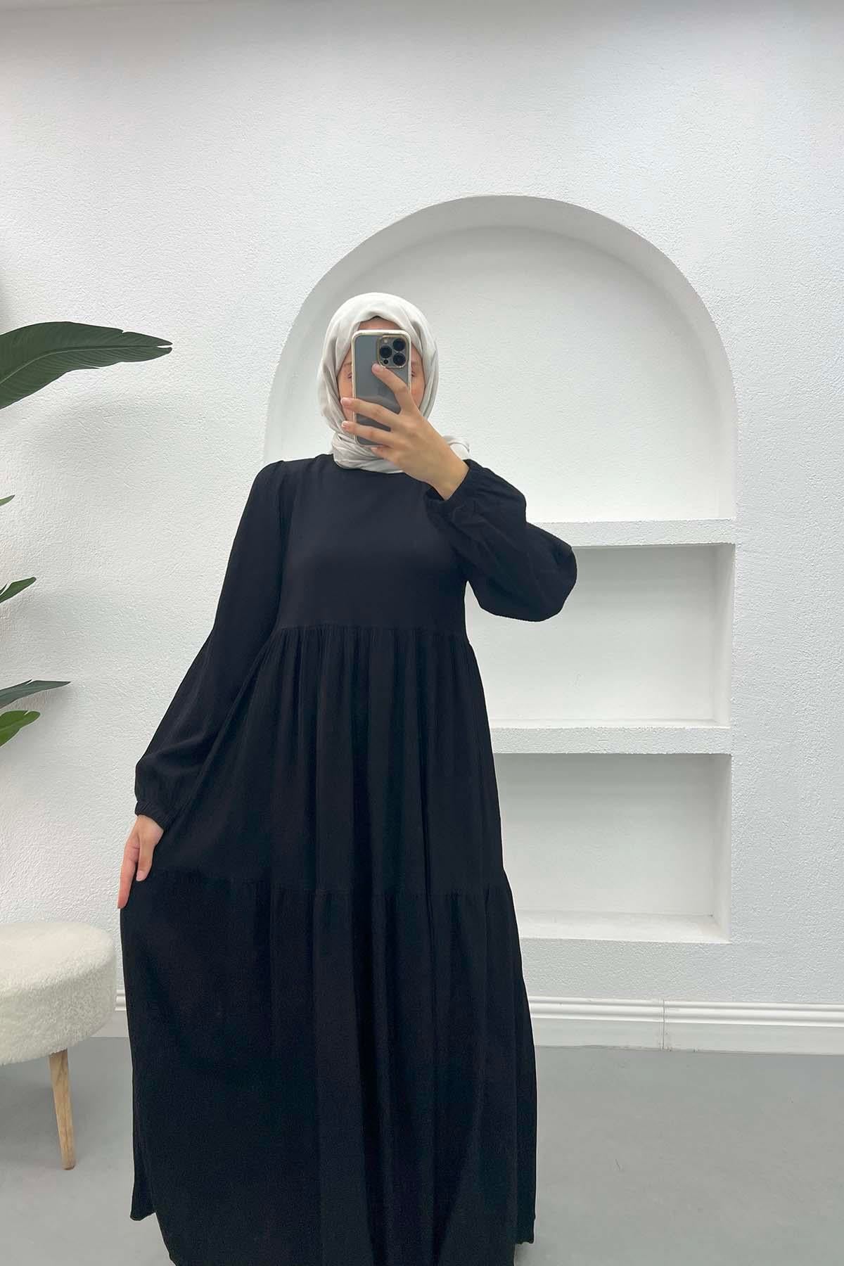 Bürümcük Elbise Siyah