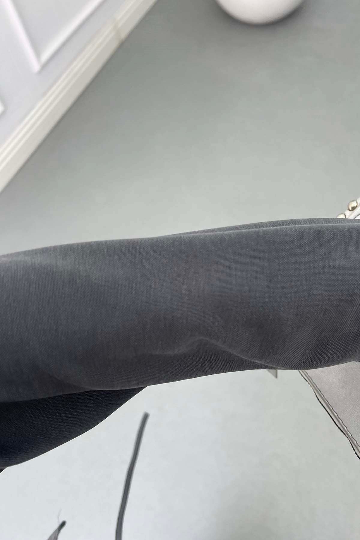 Büzgü Detaylı Sportif Pike Takım Antrasit