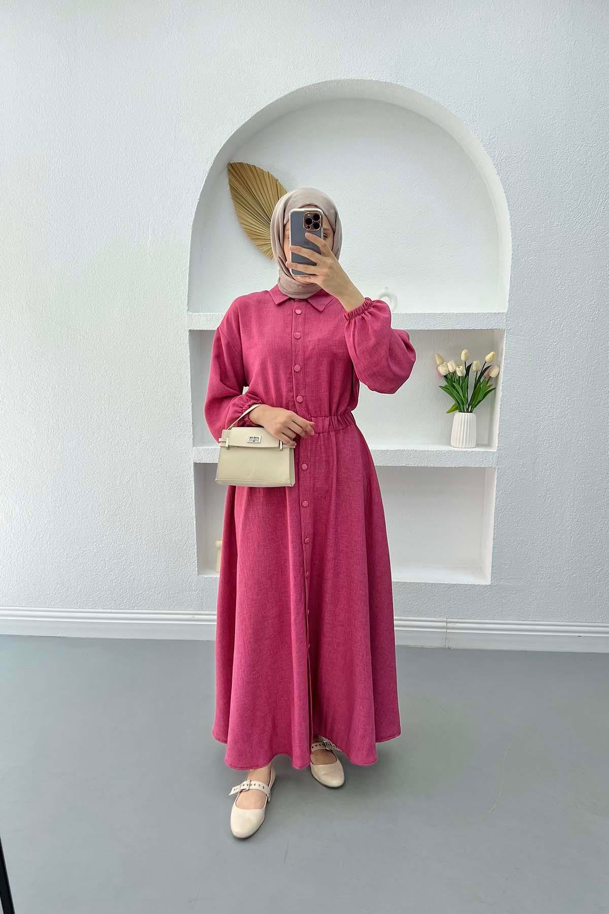 Bymen Elbise Pembe