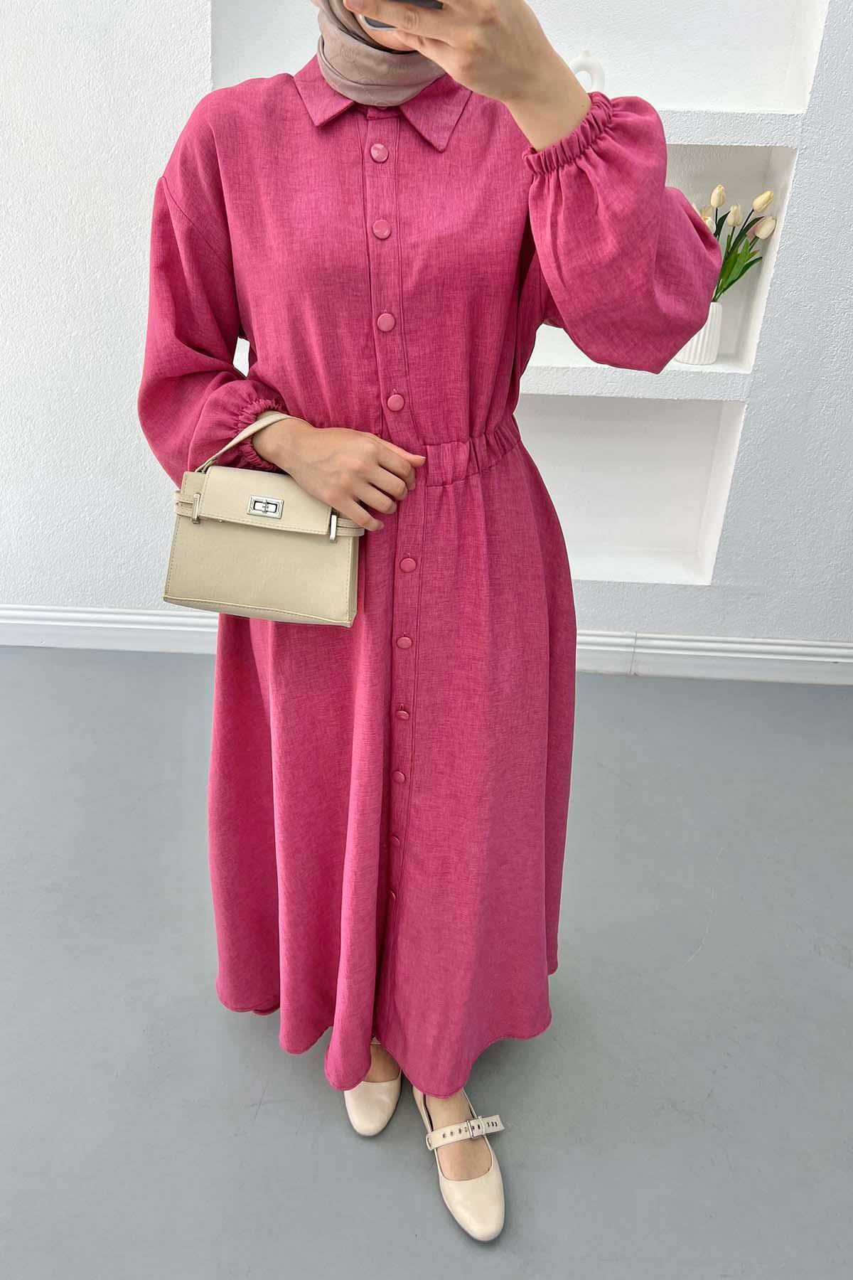Bymen Elbise Pembe