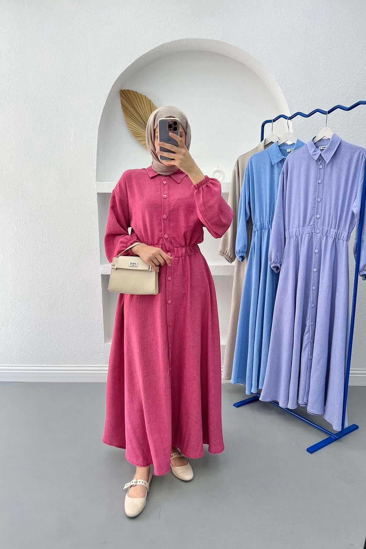 Bymen Elbise Pembe