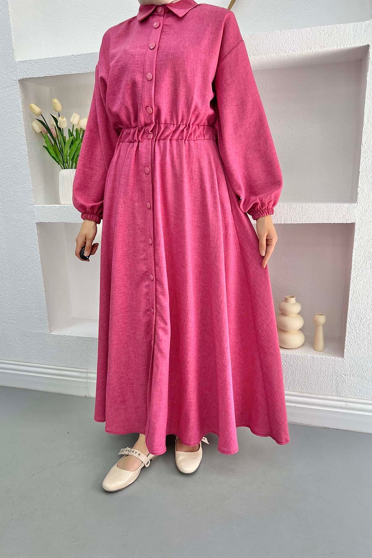 Bymen Elbise Pembe