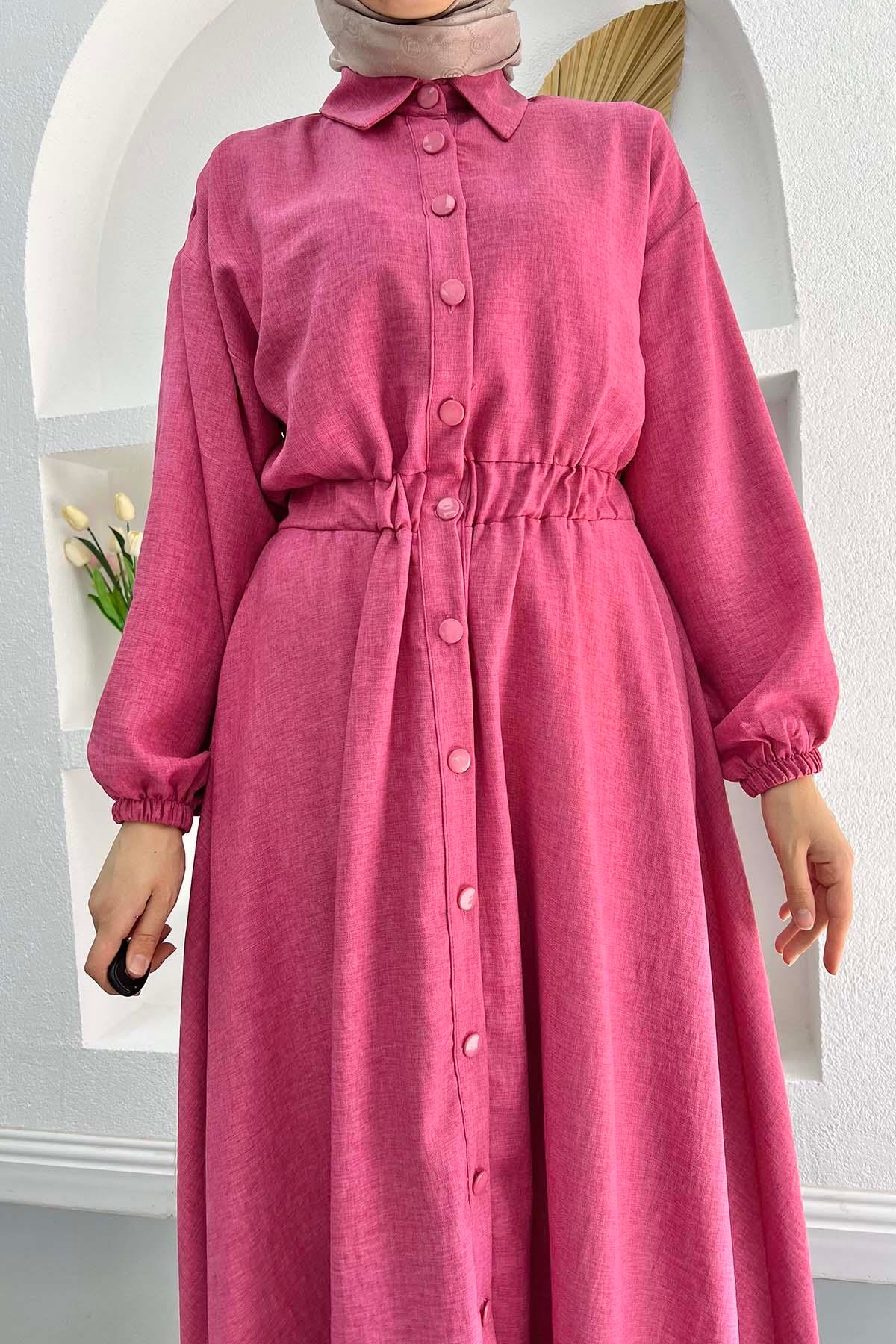 Bymen Elbise Pembe