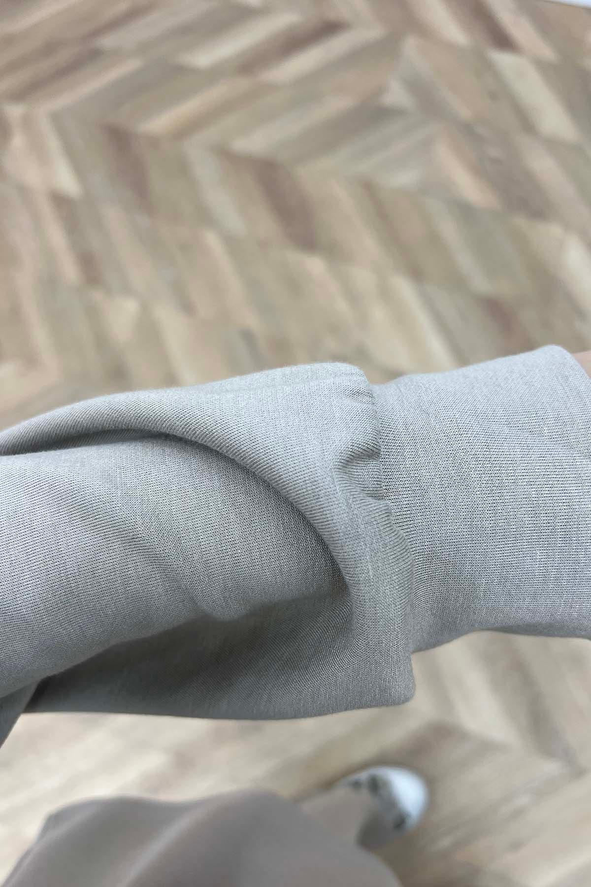 Çakım Detaylı Bel Büzgülü Günlük Takım Bej