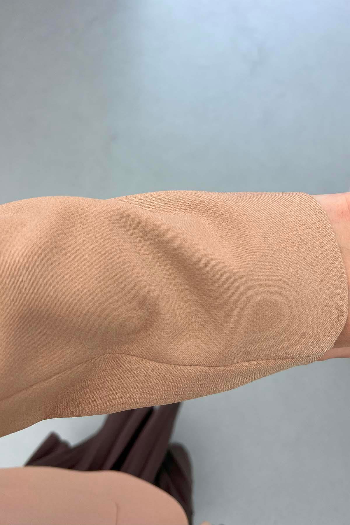 Cepli Blazer Ceket Bej