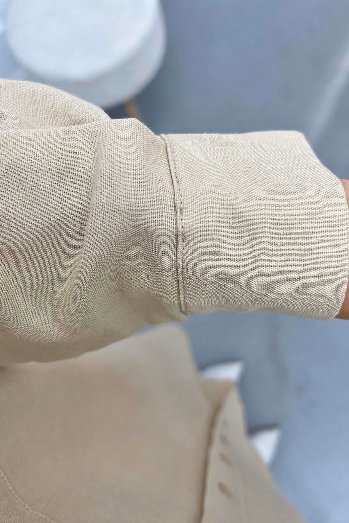 Cepli Keten Tunik Bej