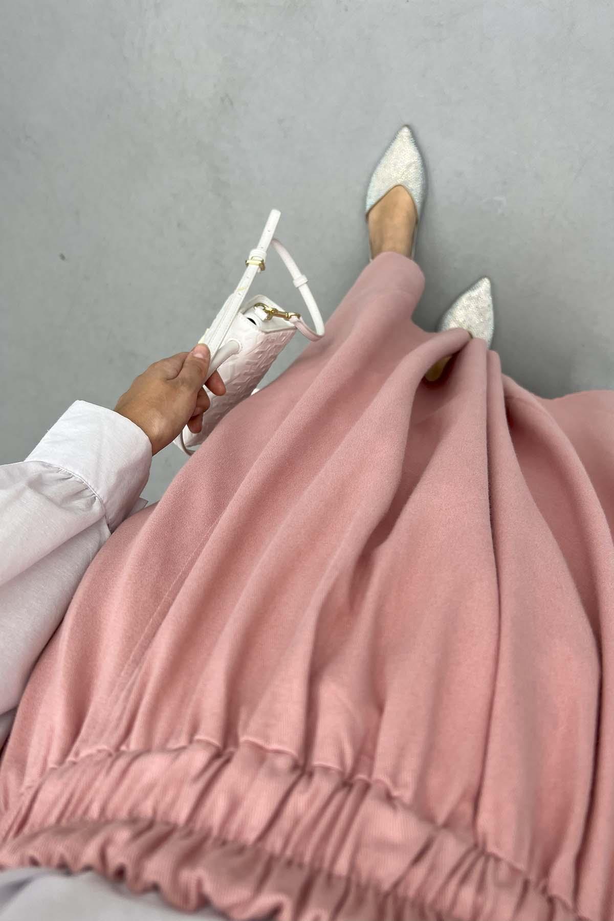 Cepli Kloş Etek Pembe