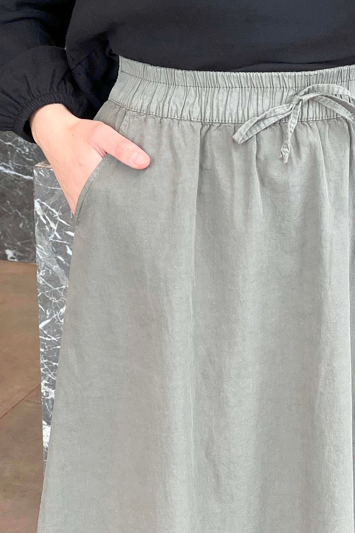 Cepli Kloş Etek Soft Yeşil