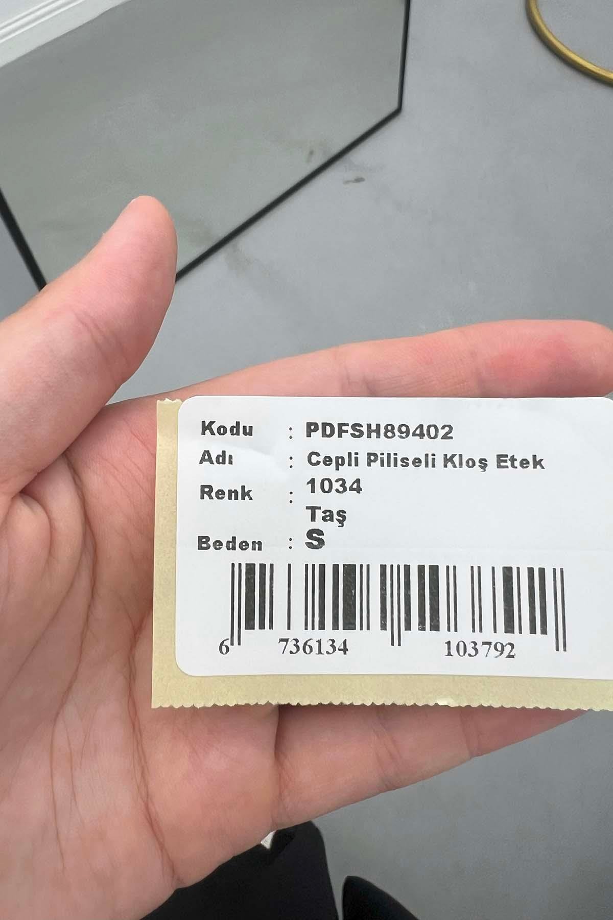Cepli Piliseli Kloş Etek Taş