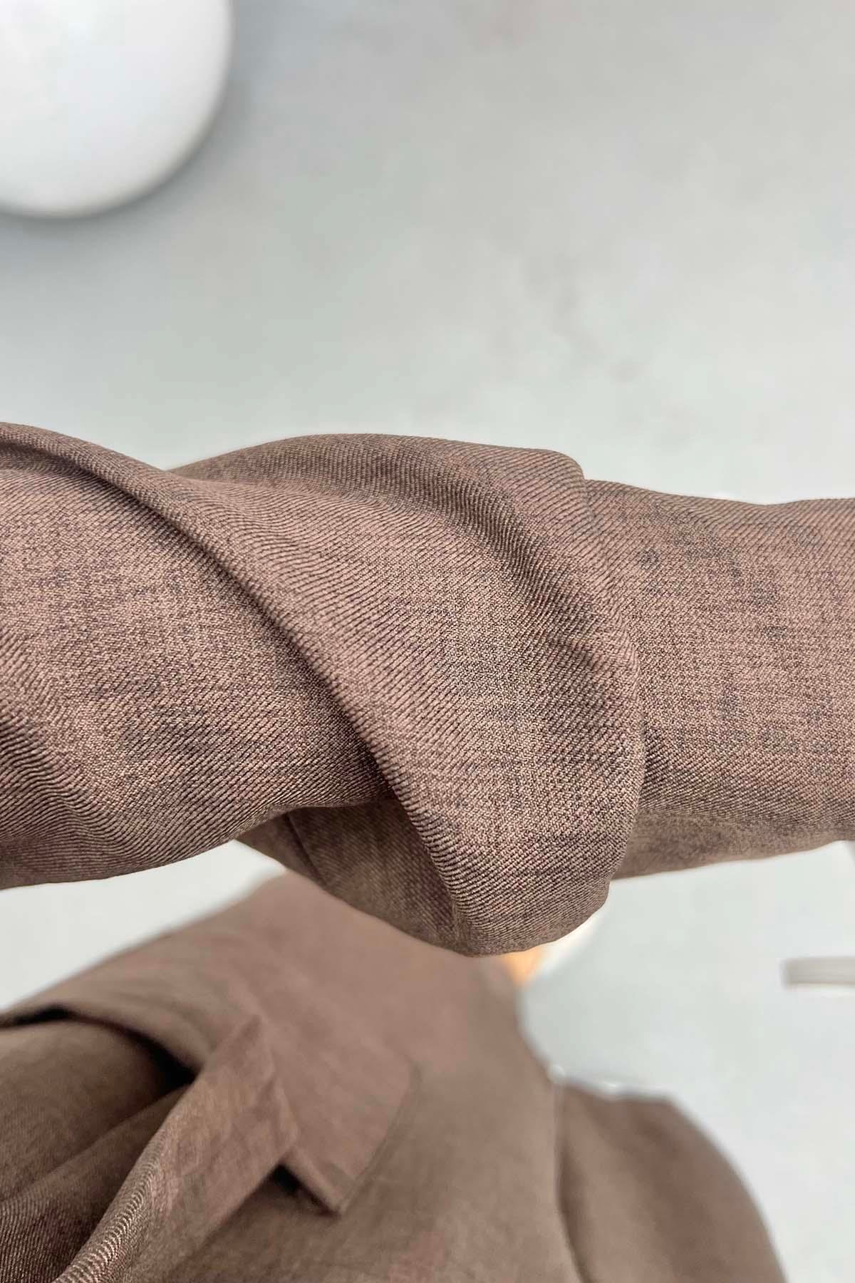 Cepli Tunik Takım Acı Kahve