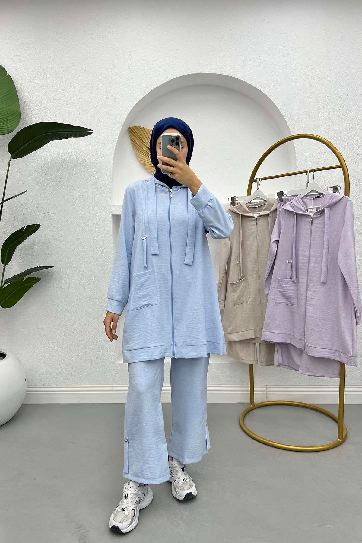 Cepli Tunik Takım Mavi