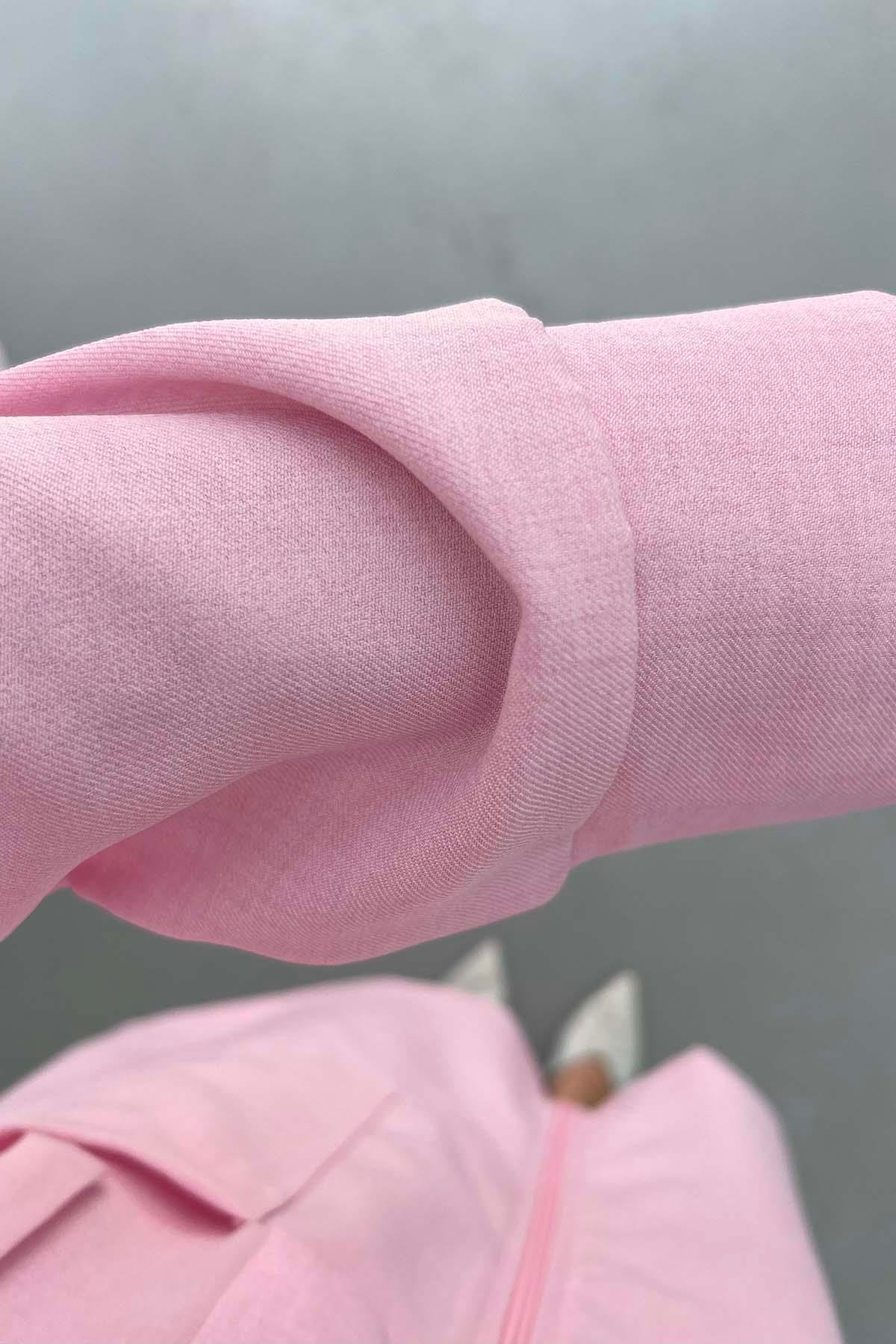 Cepli Tunik Takım Pembe