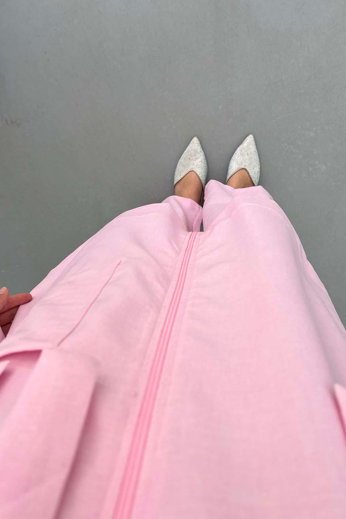 Cepli Tunik Takım Pembe