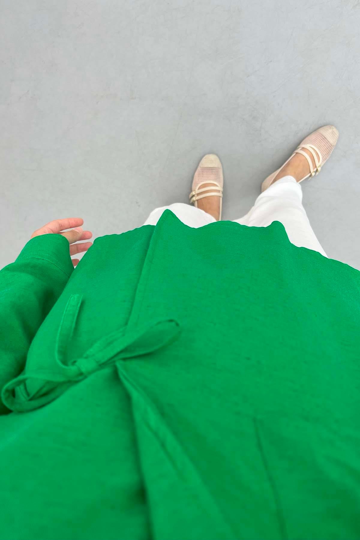 Cepli Viral Kimono Benetton Yeşil