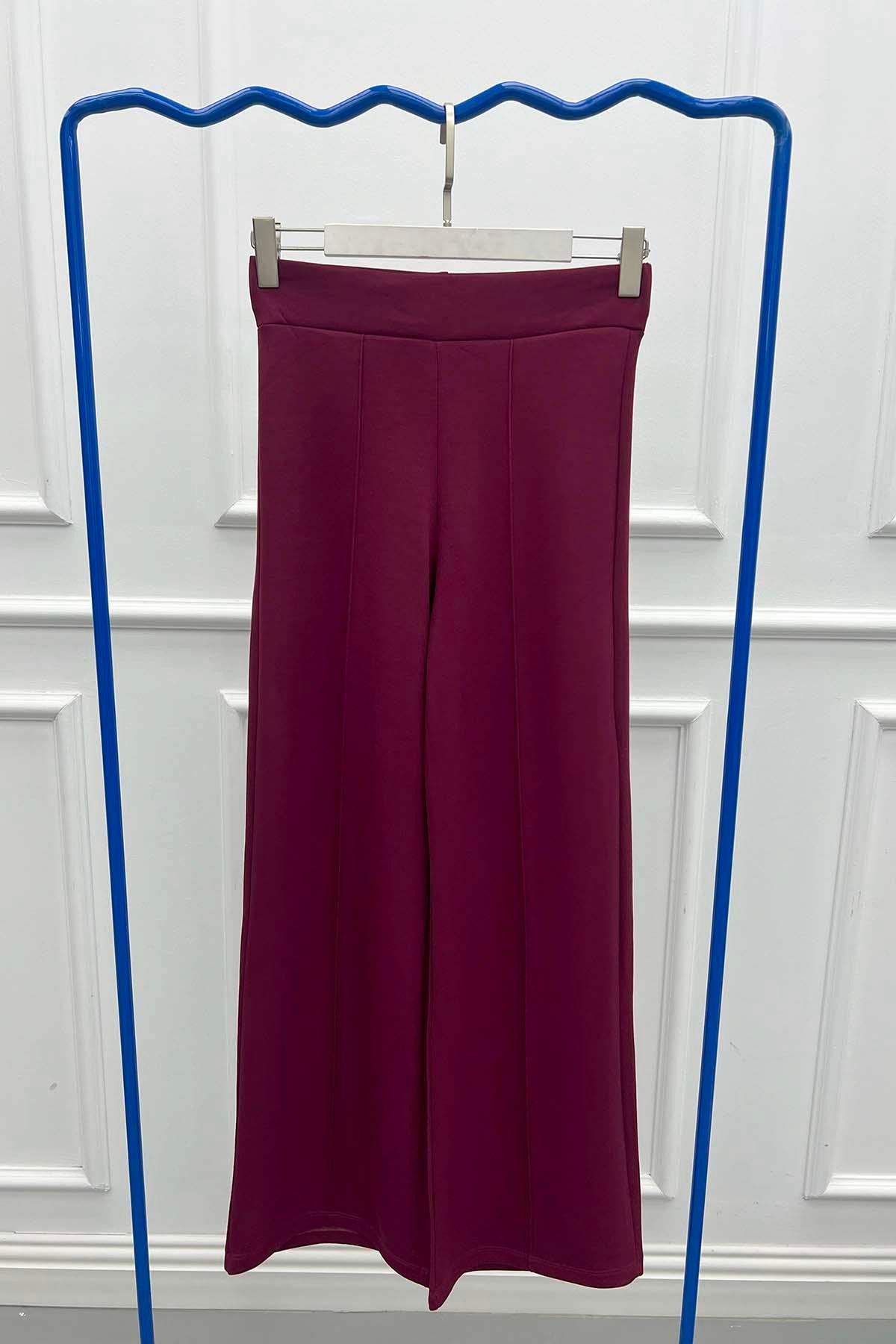 Çımalı Pantolon Bordo