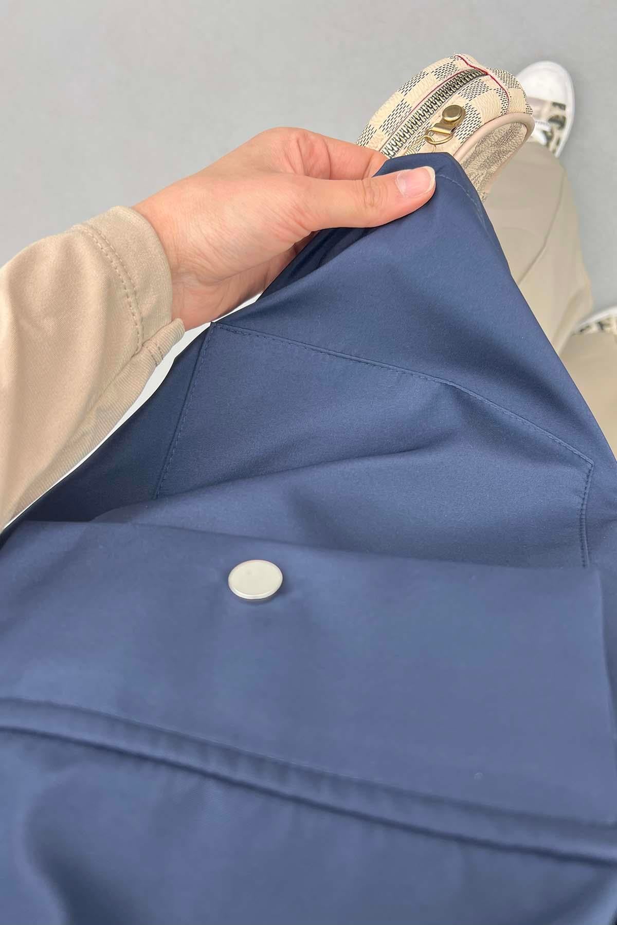 Çıtçıtlı Yelek Lacivert