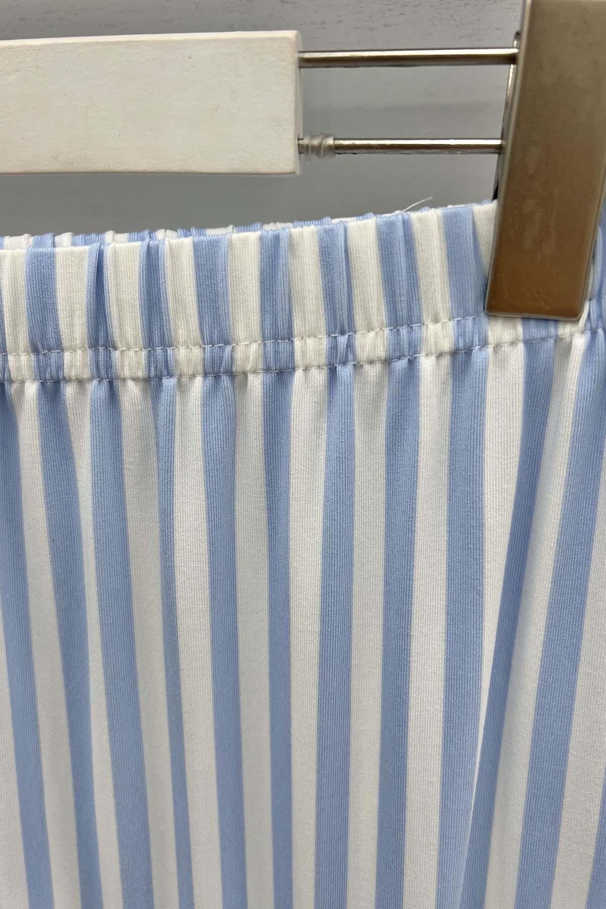 Çizgili Pijama Altı Mavi