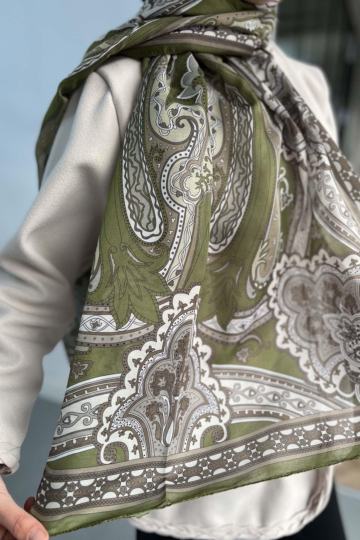 Desenli Etro Şal Haki