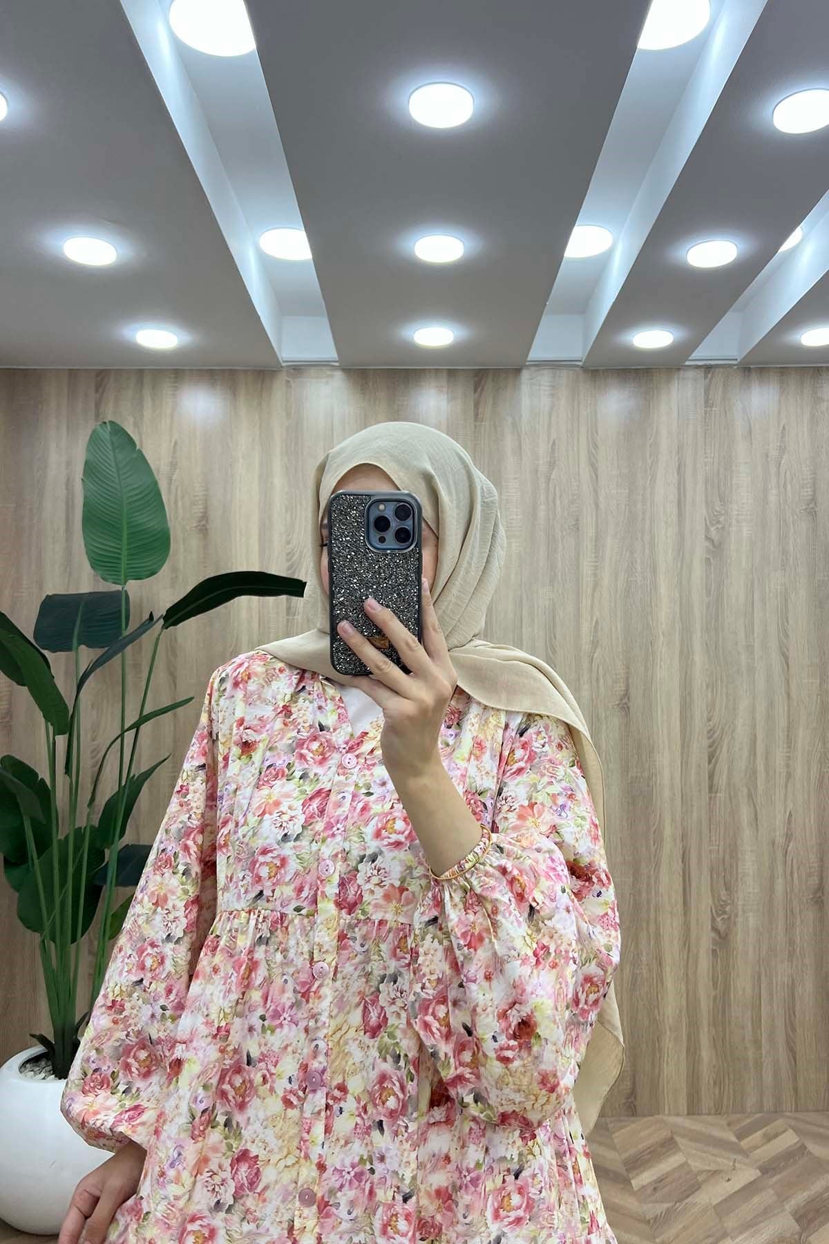 Desenli Mango Elbise Çok Renkli