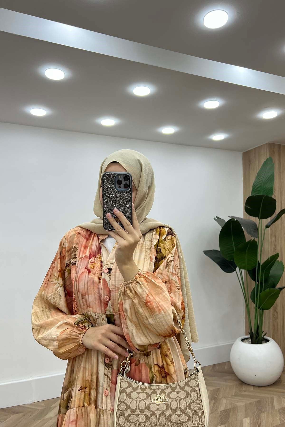 Desenli Mango Elbise Çok Renkli