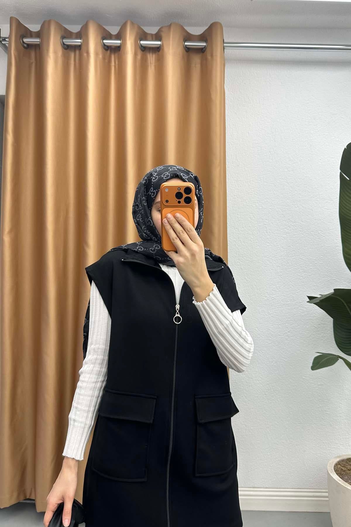 Dik Yaka Beli Lastikli Oysh Takım Siyah