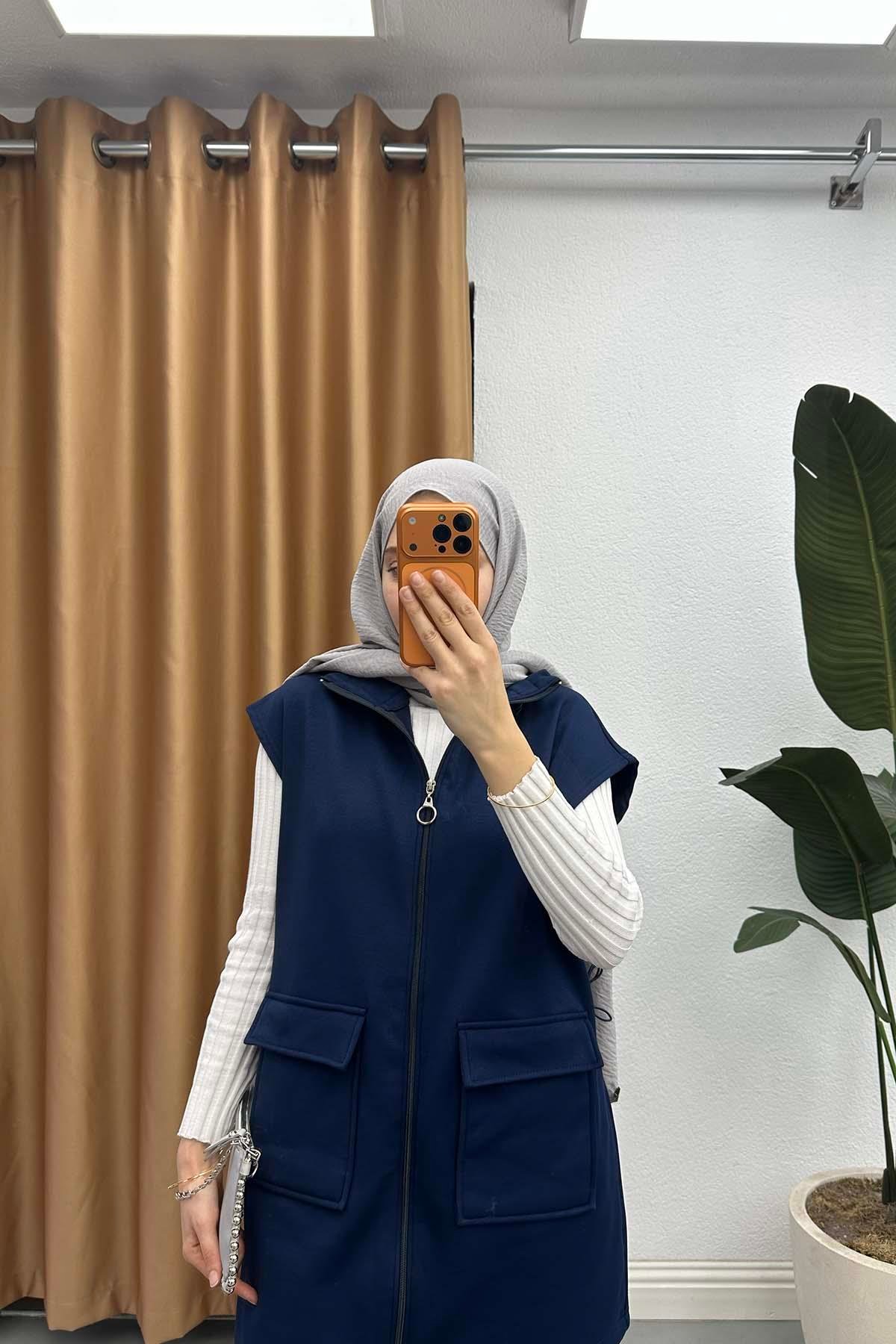Dik Yaka Şardonlu Oysh Takım Lacivert