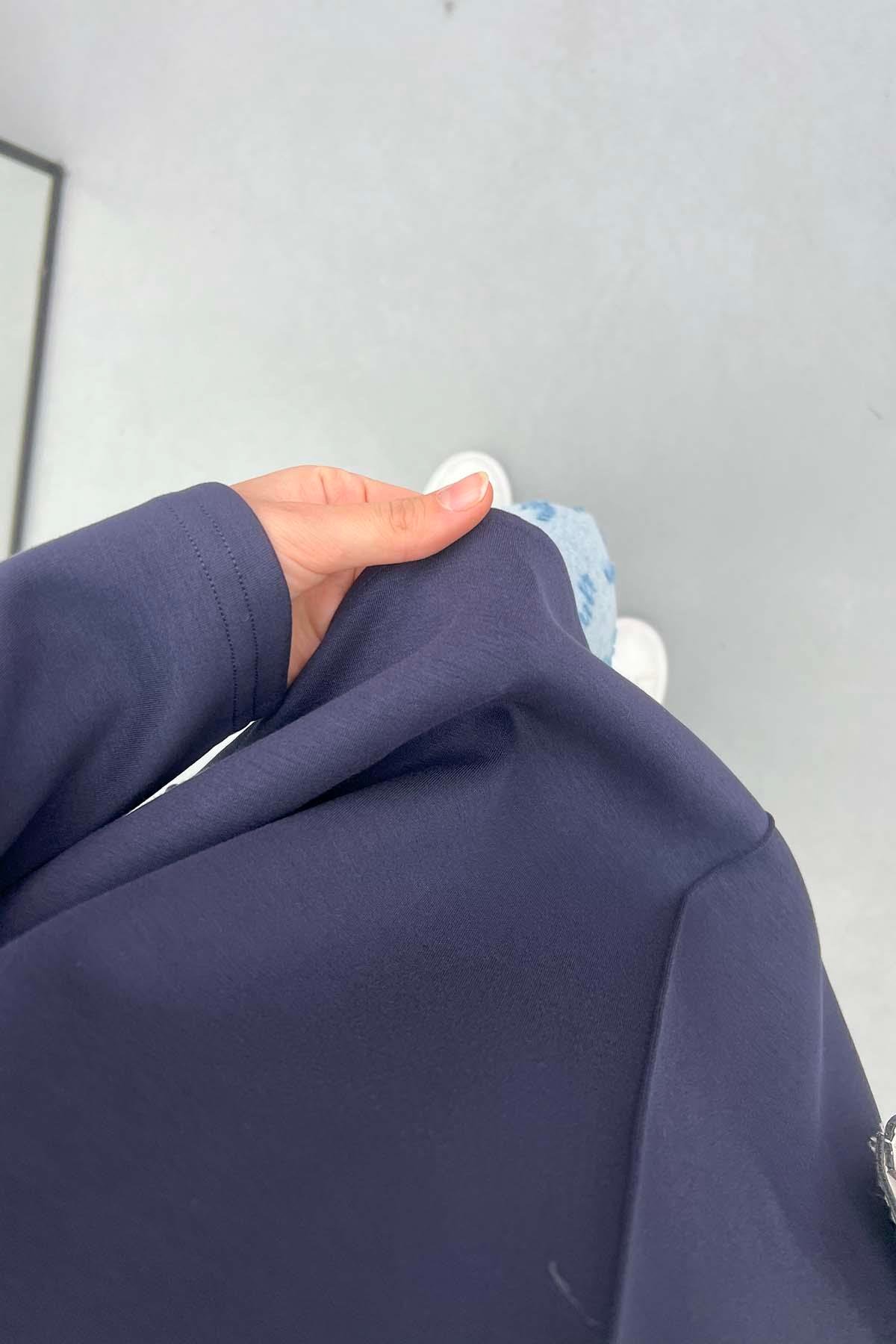 Dikiş Detaylı Oysh Tunik Lacivert