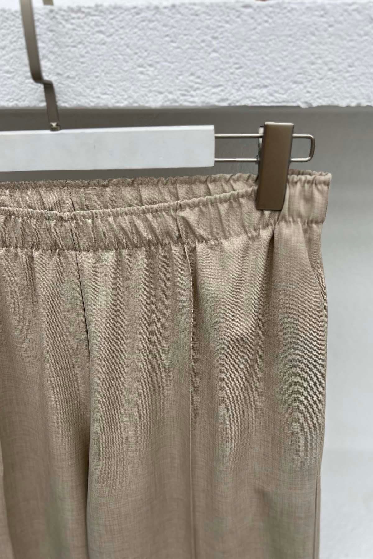 Dikiş Detaylı Pantolon Bej