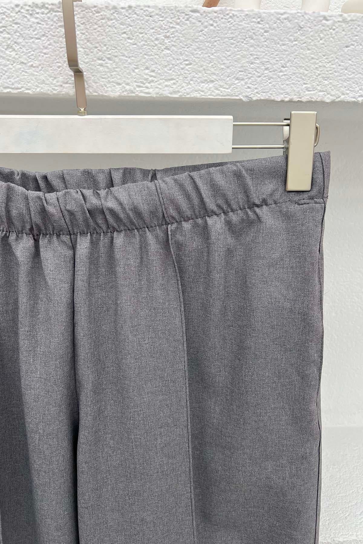 Dikiş Detaylı Pantolon Füme