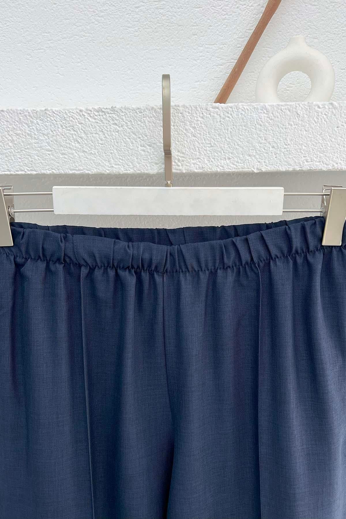 Dikiş Detaylı Pantolon Lacivert