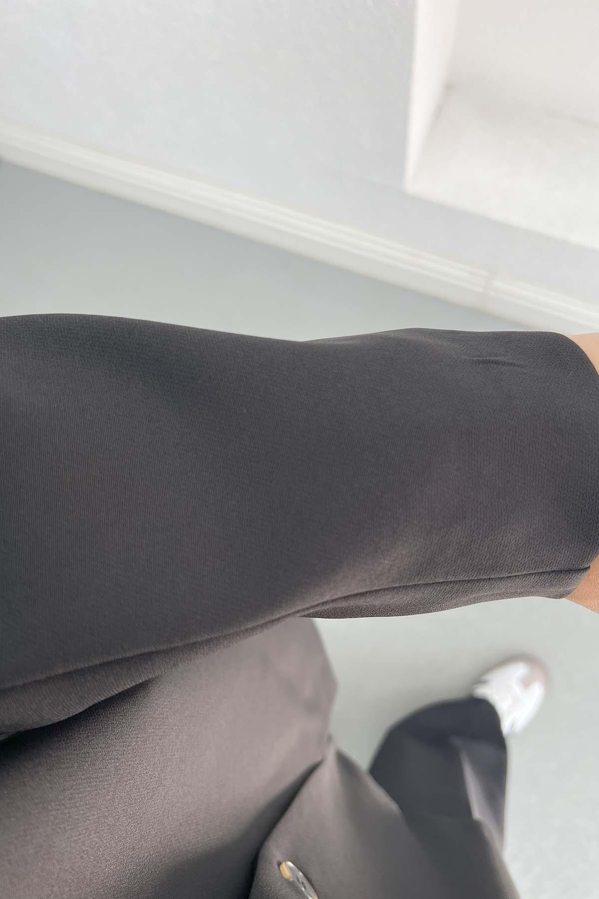 Düğmeli Blazer Ceket Siyah