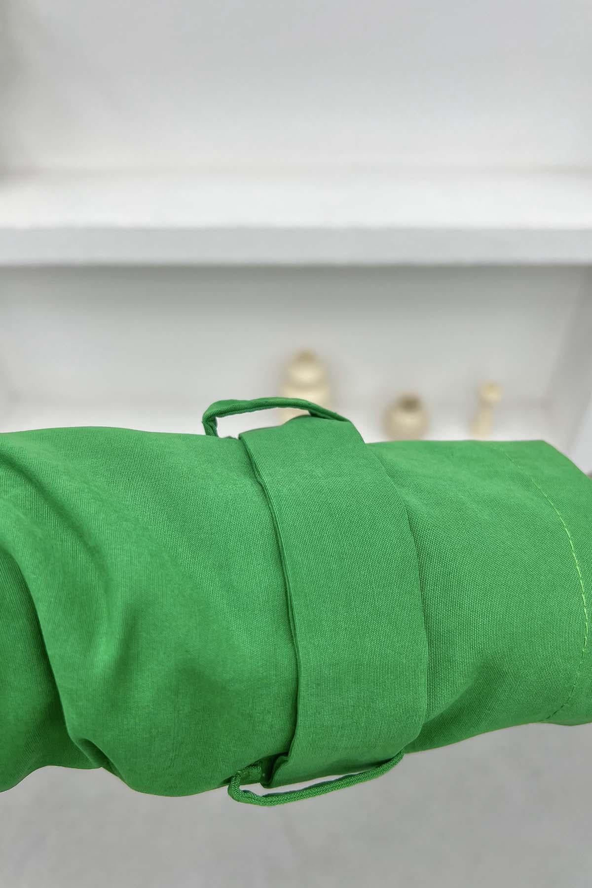 Düğmeli Trençkot Benetton Yeşil