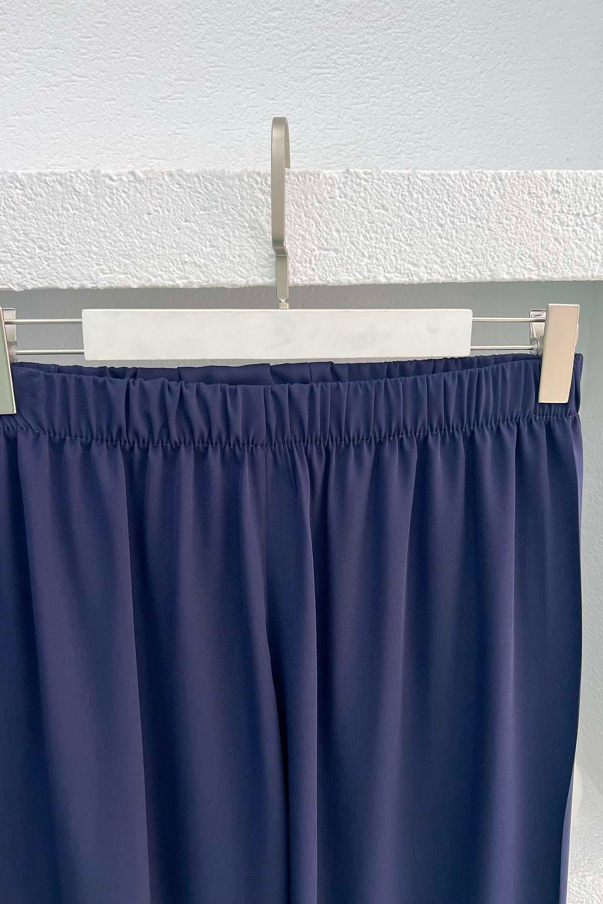 Düğmeli Tunik Takım Lacivert