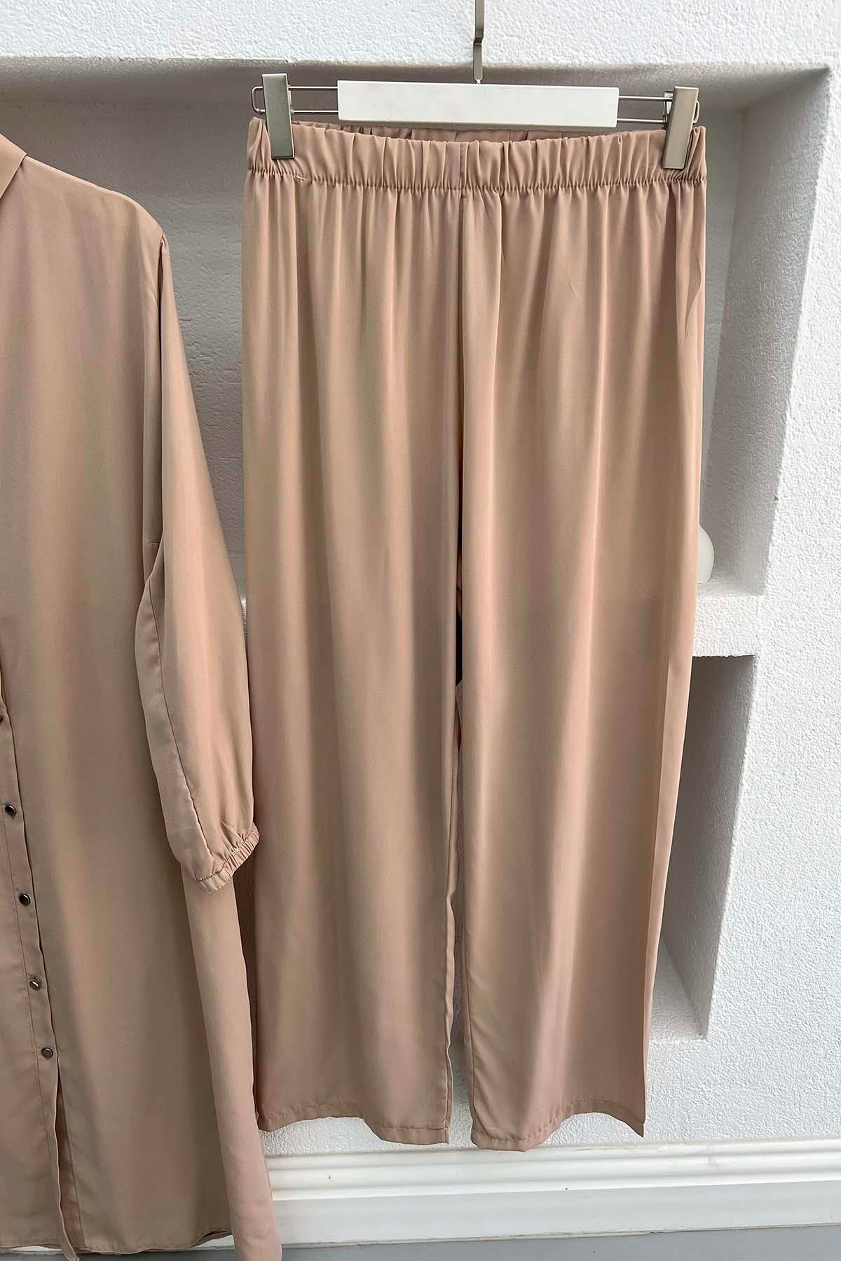 Düğmeli Tunik Takım Taş