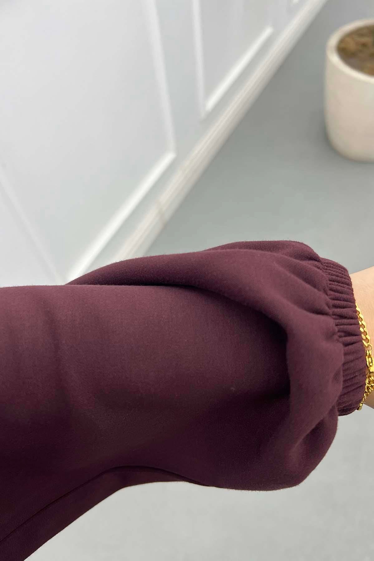 Fermuar Detaylı Oysh Takım Bordo