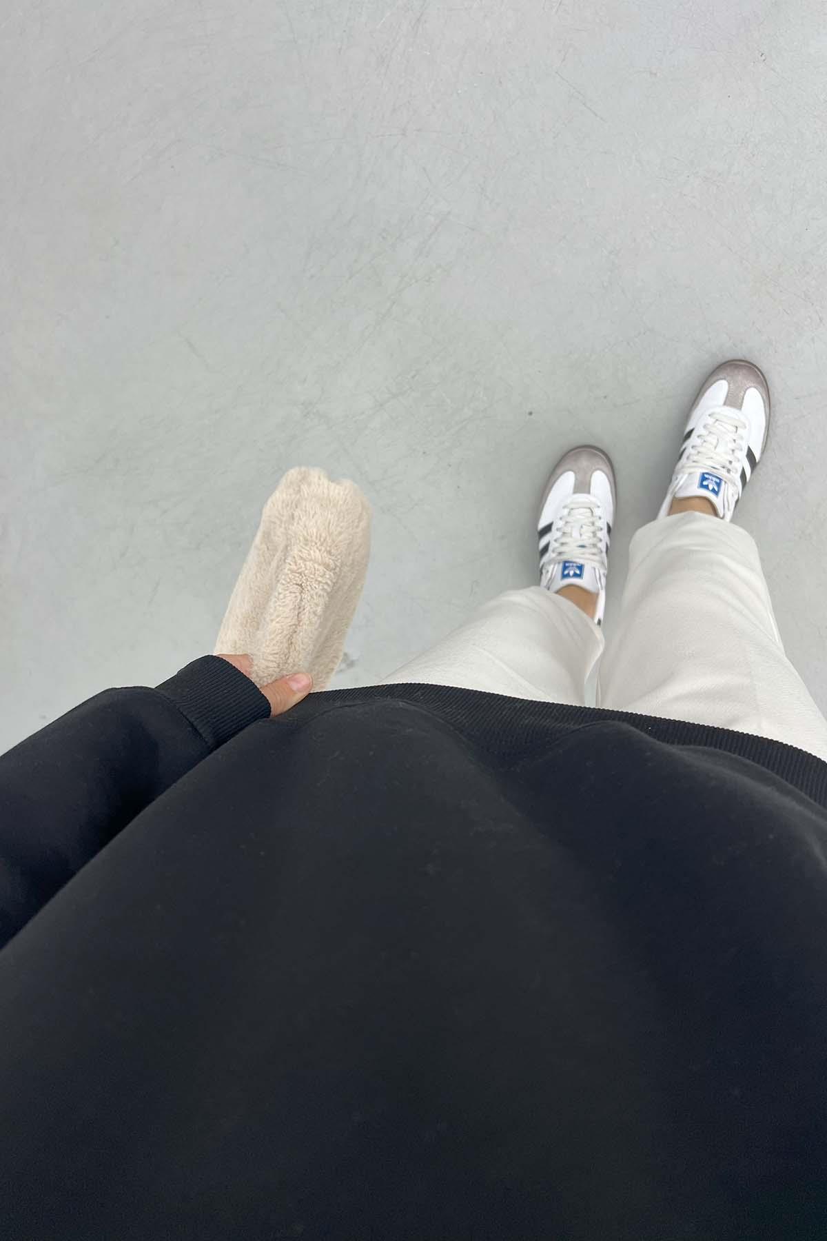 Fermuarlı Üç İplik Sweatshirt Siyah