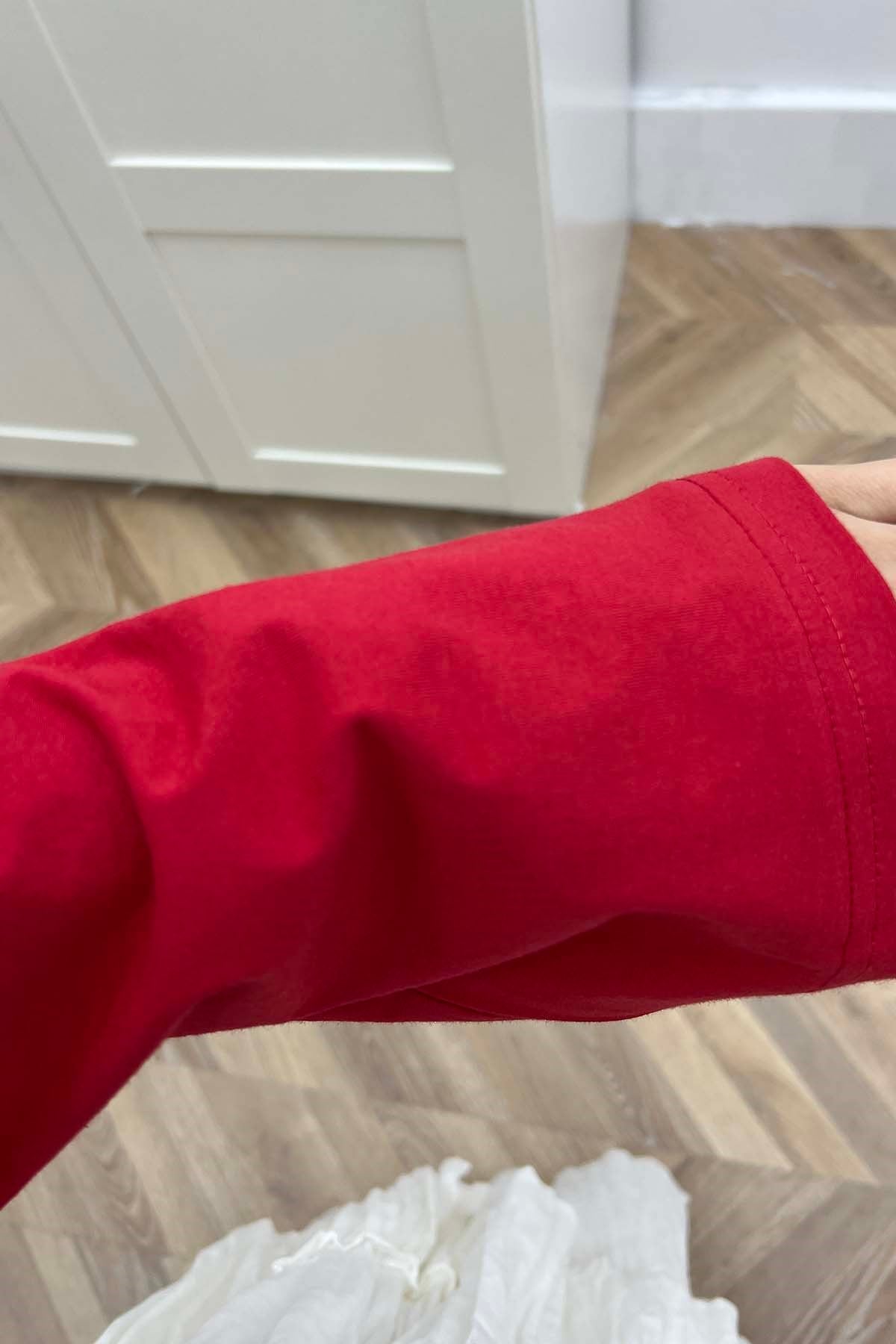 Figür Baskılı Rahat Kalıp Sweat Kırmızı