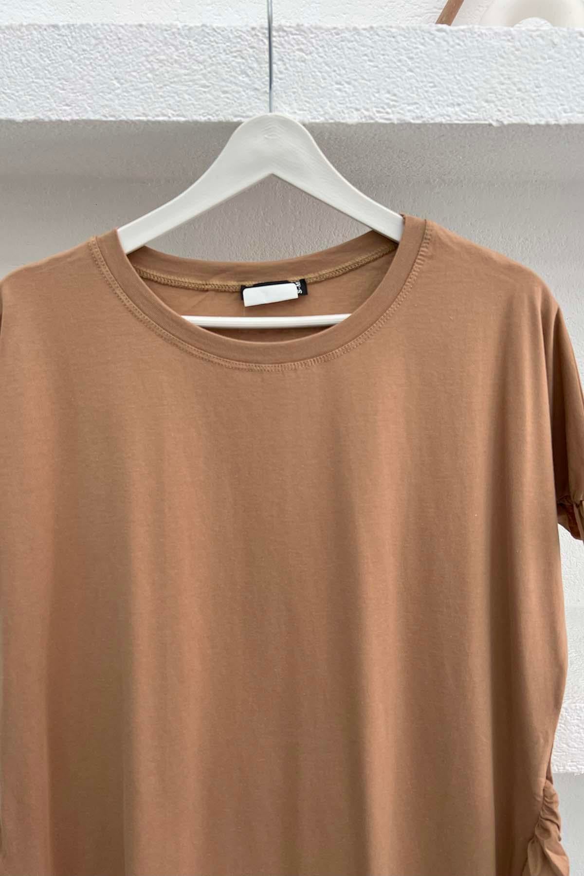 Fırfırlı T-Shirt Kahve