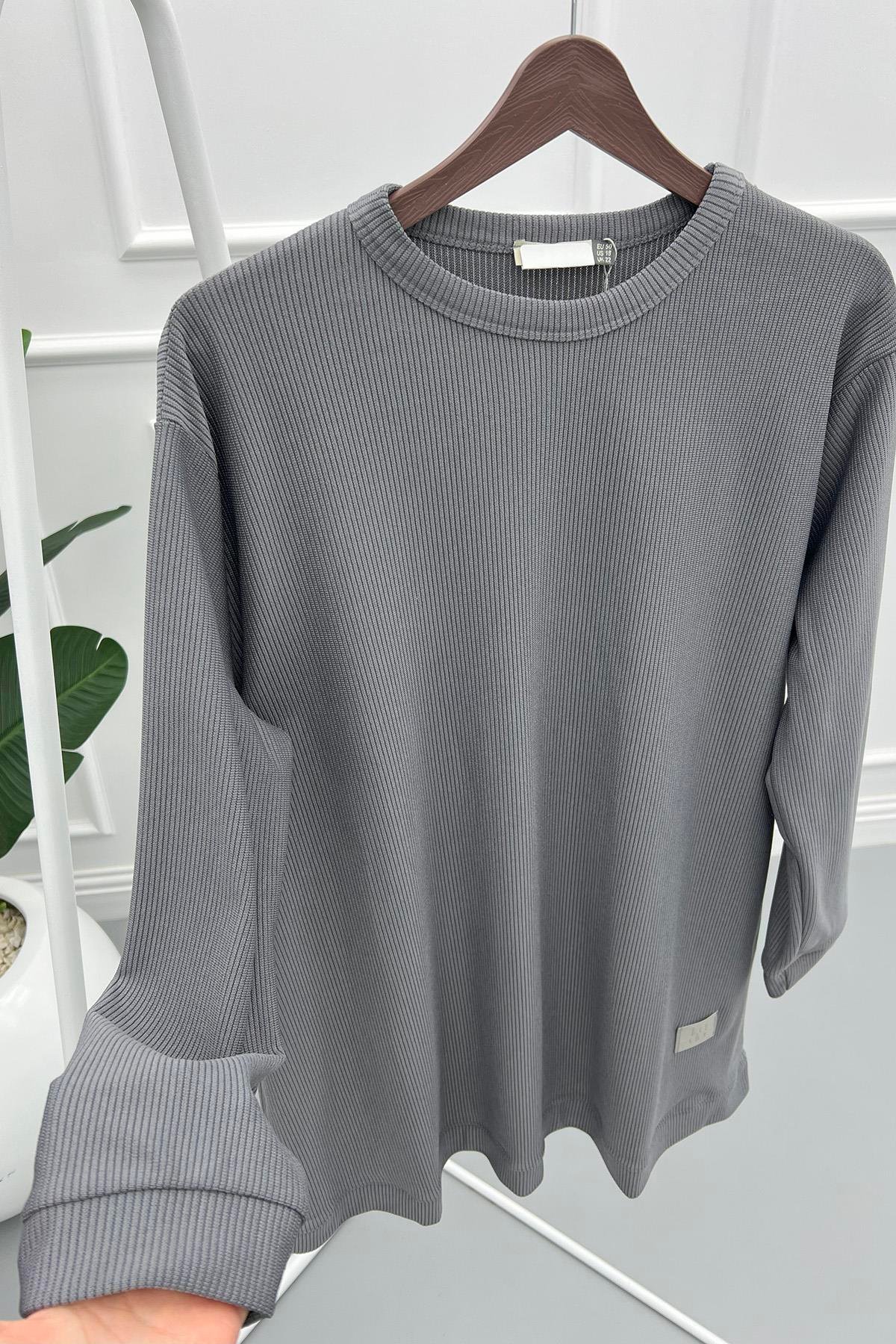 Fitilli Tunik Gri