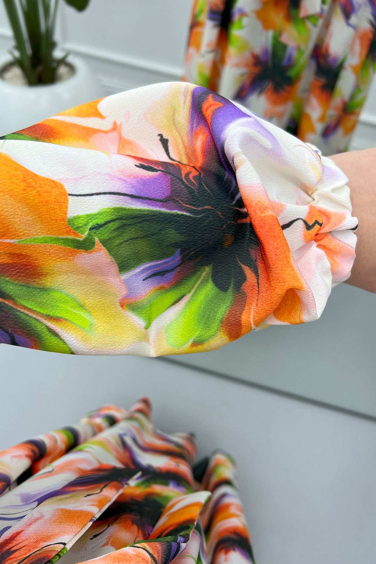 Flora Elbise Turuncu