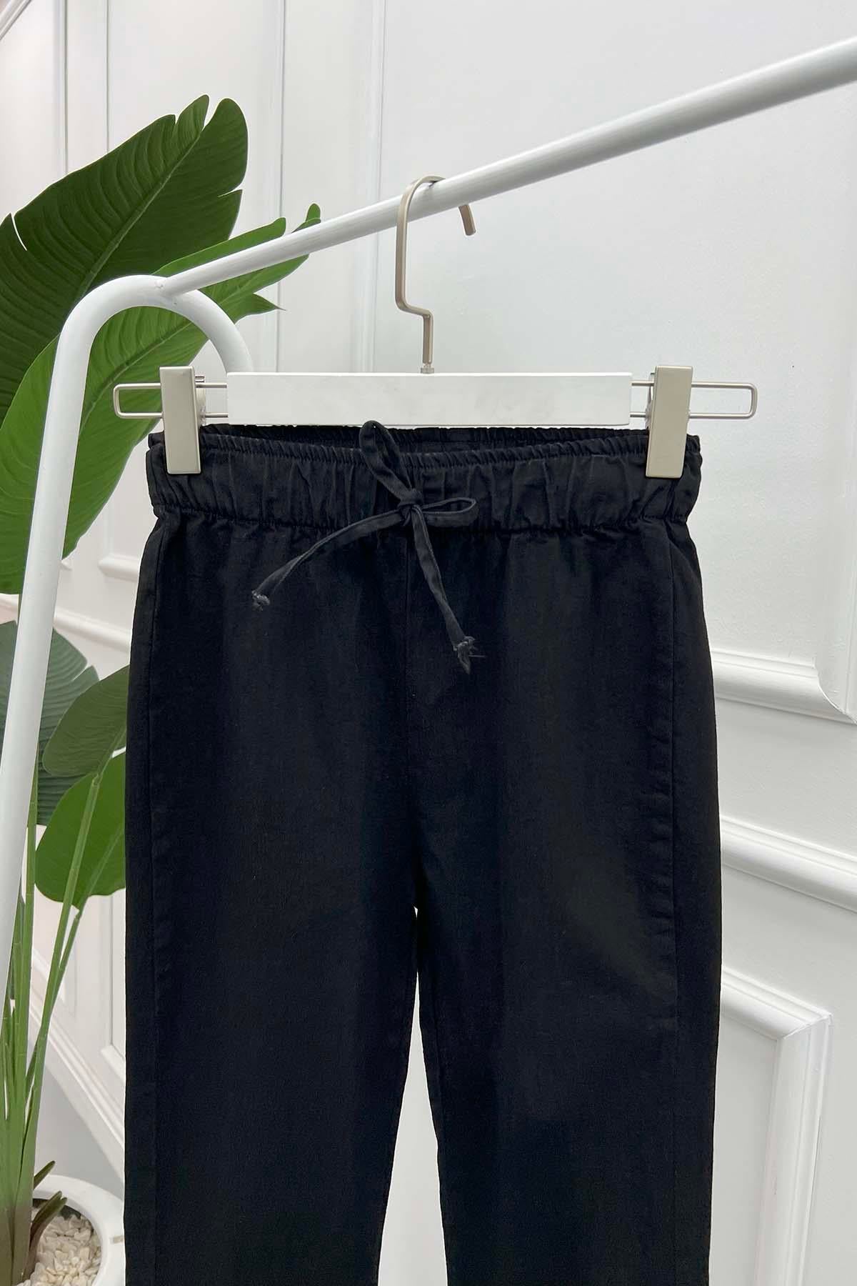 İspanyol Paça Kot Pantolon Siyah