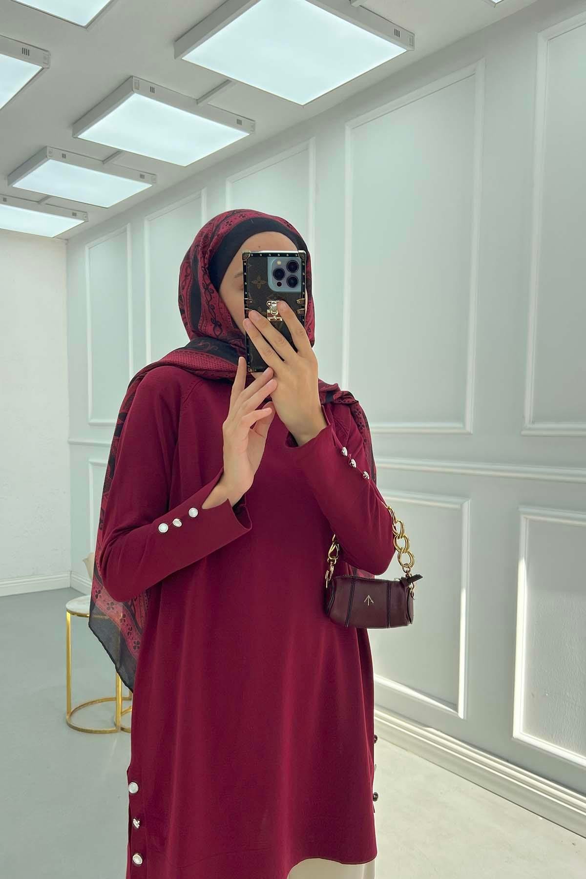 İtalyan Reglan Bluz Bordo