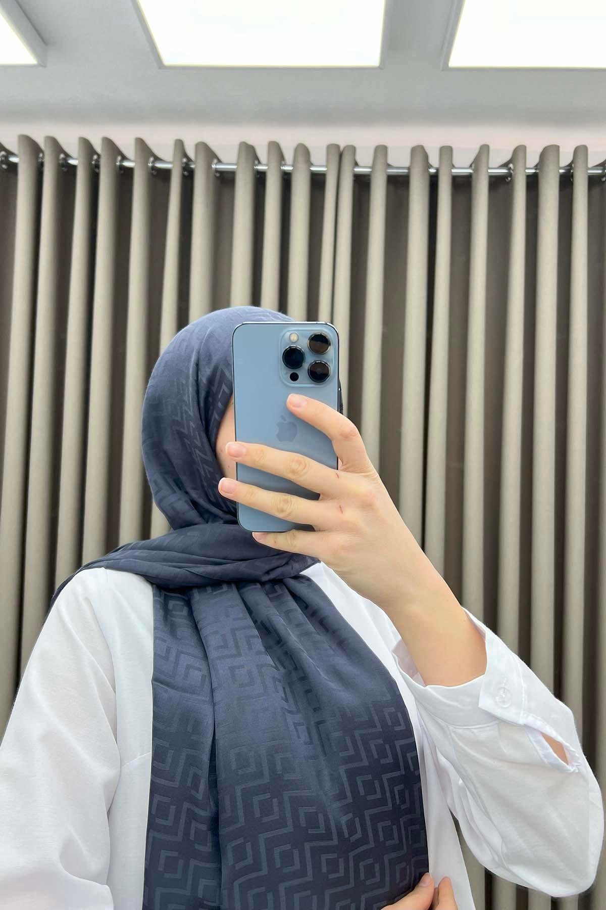 Jakarlı Şal Gri
