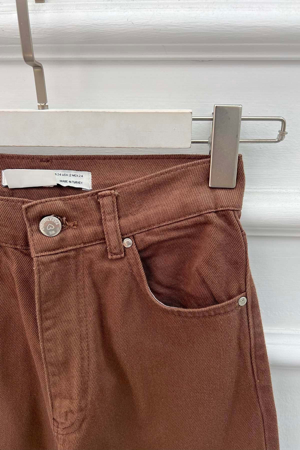 Jean Kot Pantolon Kahve