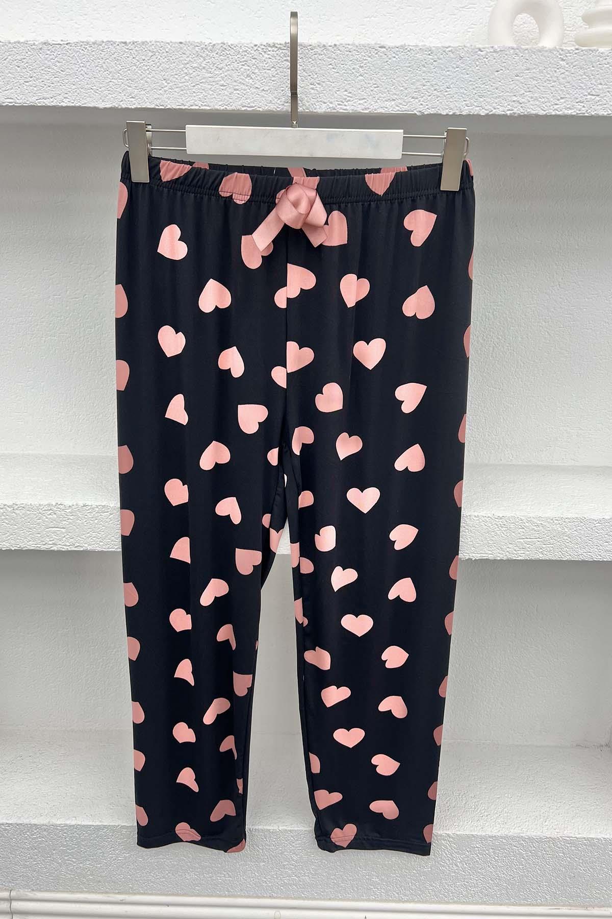 Kalpli Pijama Altı Siyah