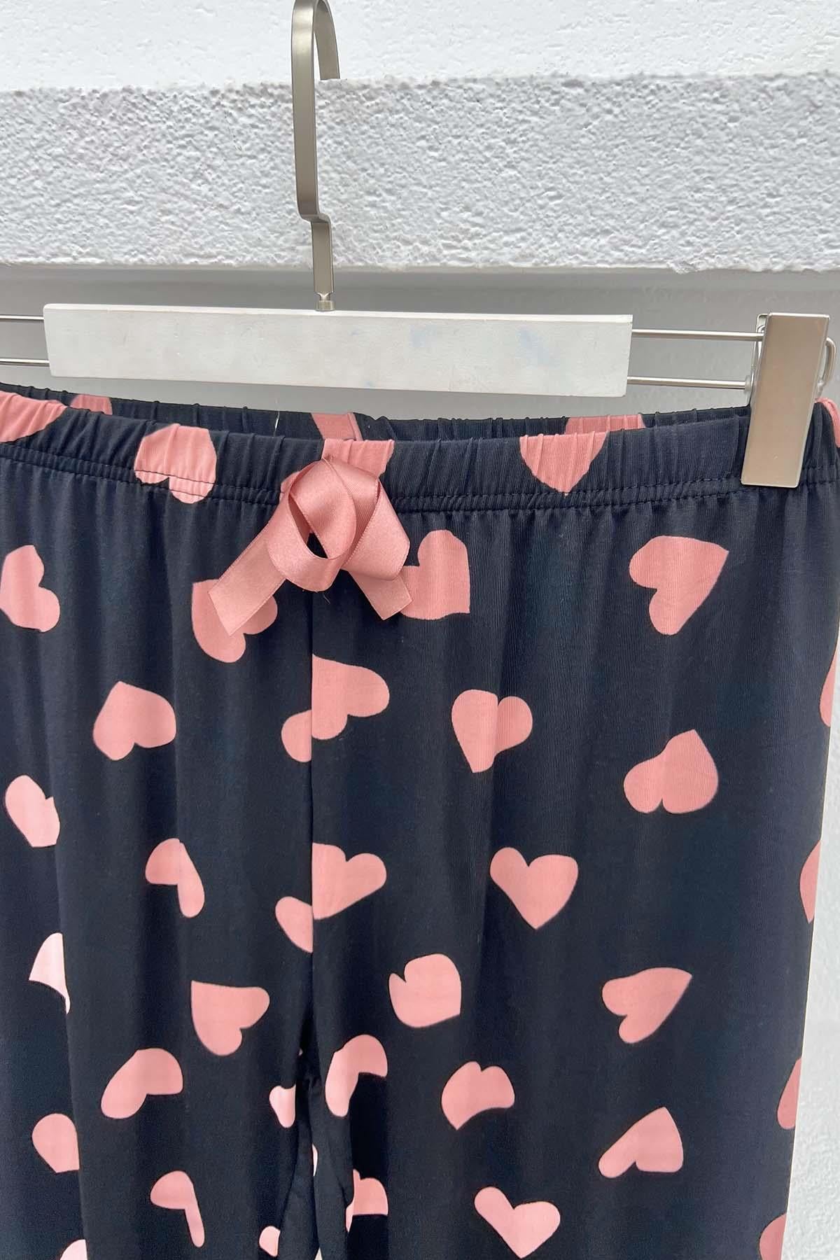 Kalpli Pijama Altı Siyah
