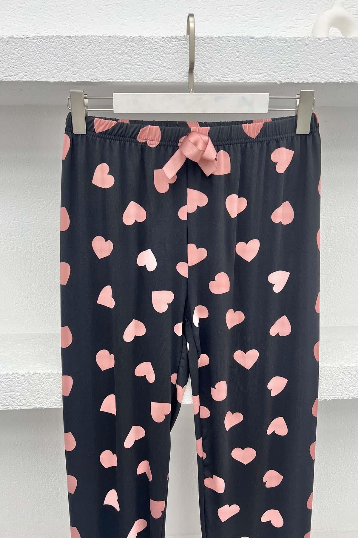 Kalpli Pijama Altı Siyah