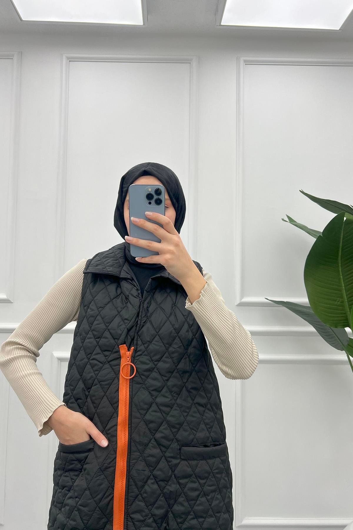 Kapitone Yelek Siyah