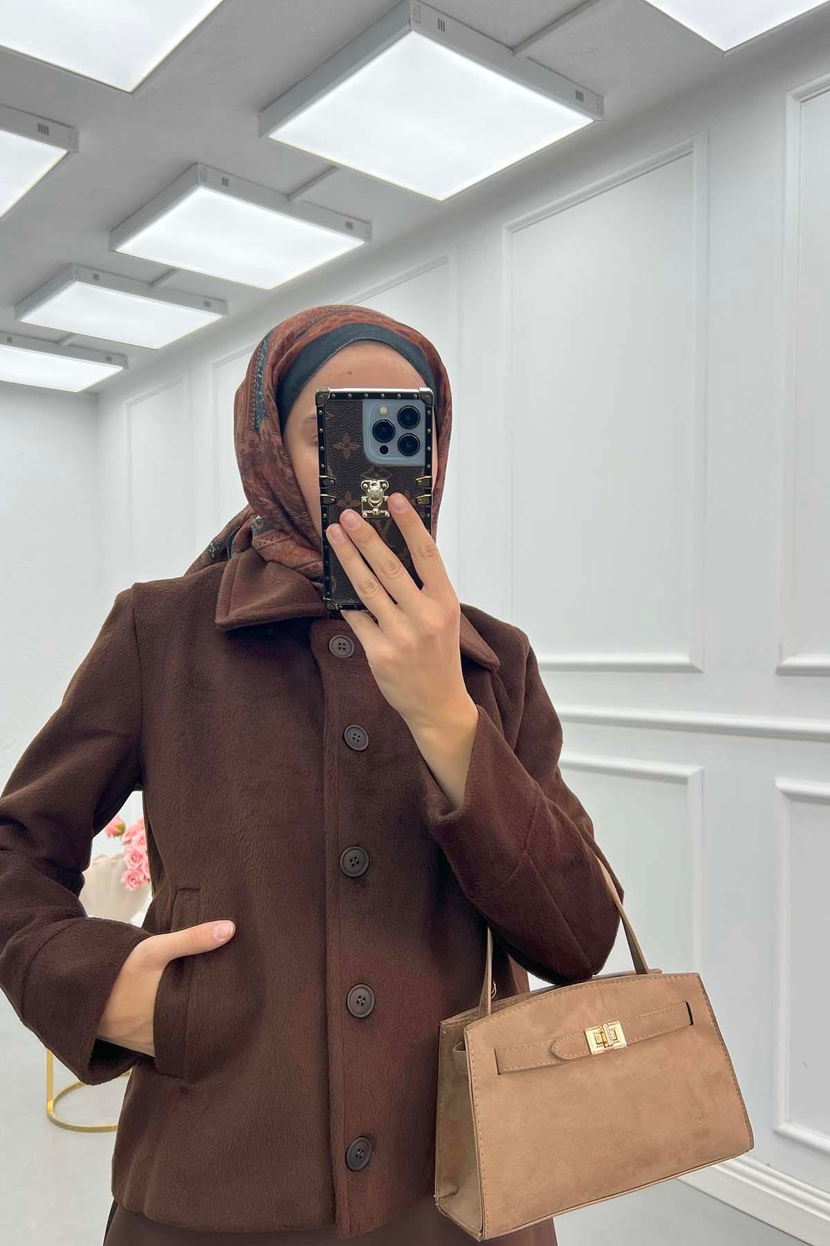 Kaşe (Astarlı) Ceket Kahve