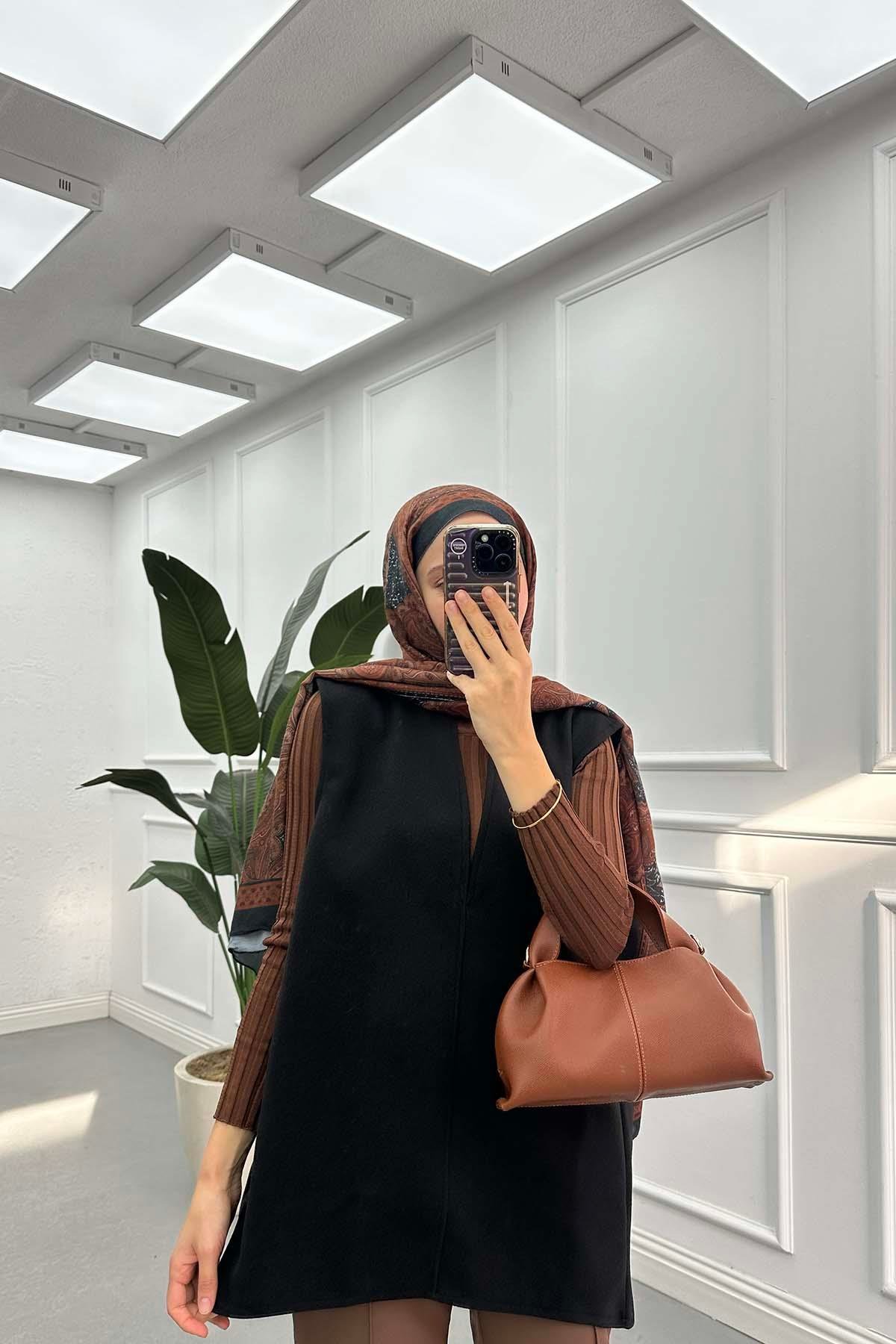 Kaşe Yelek Siyah